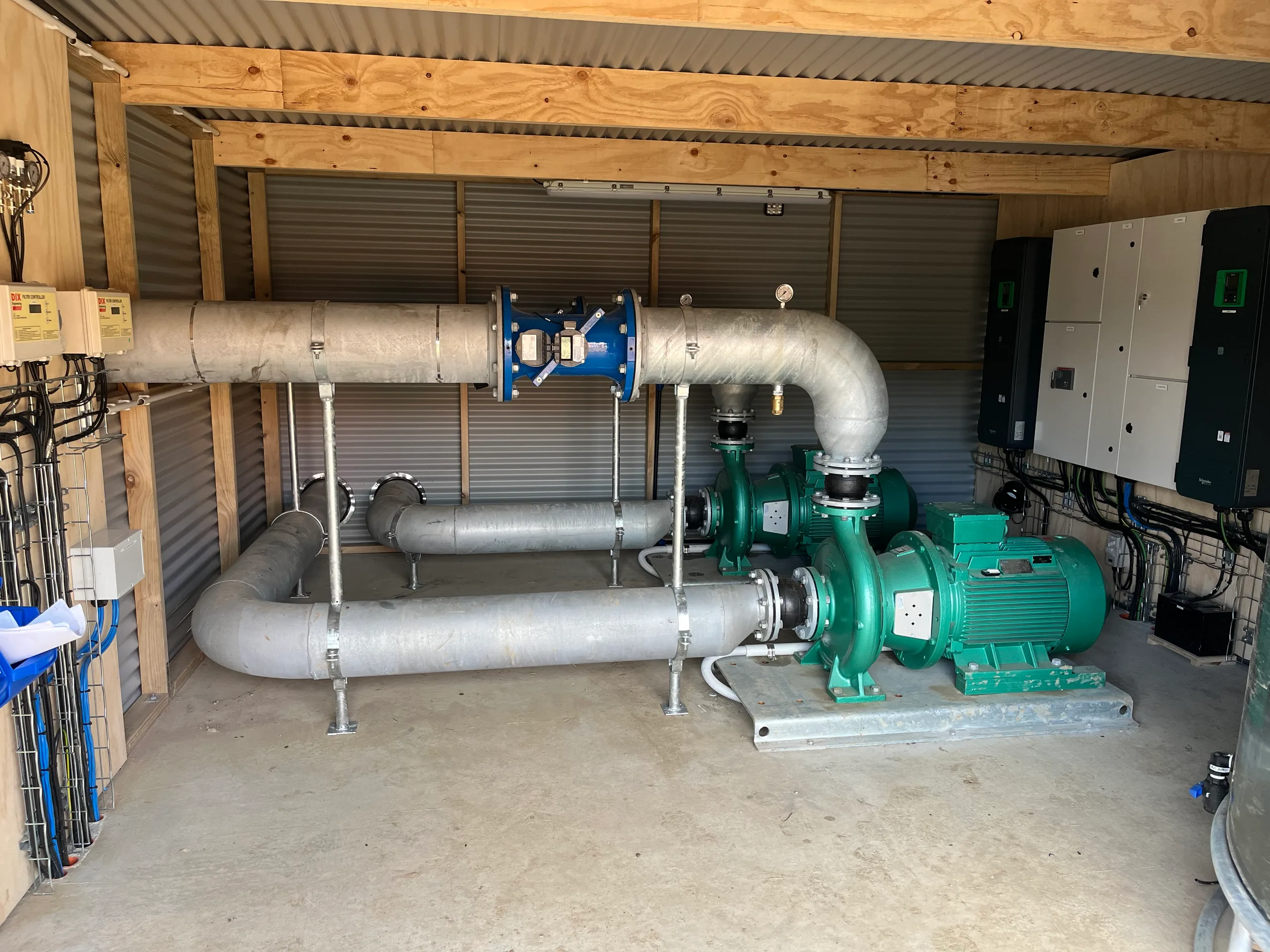 600m3hr pump station fed from a 12 million liter pond