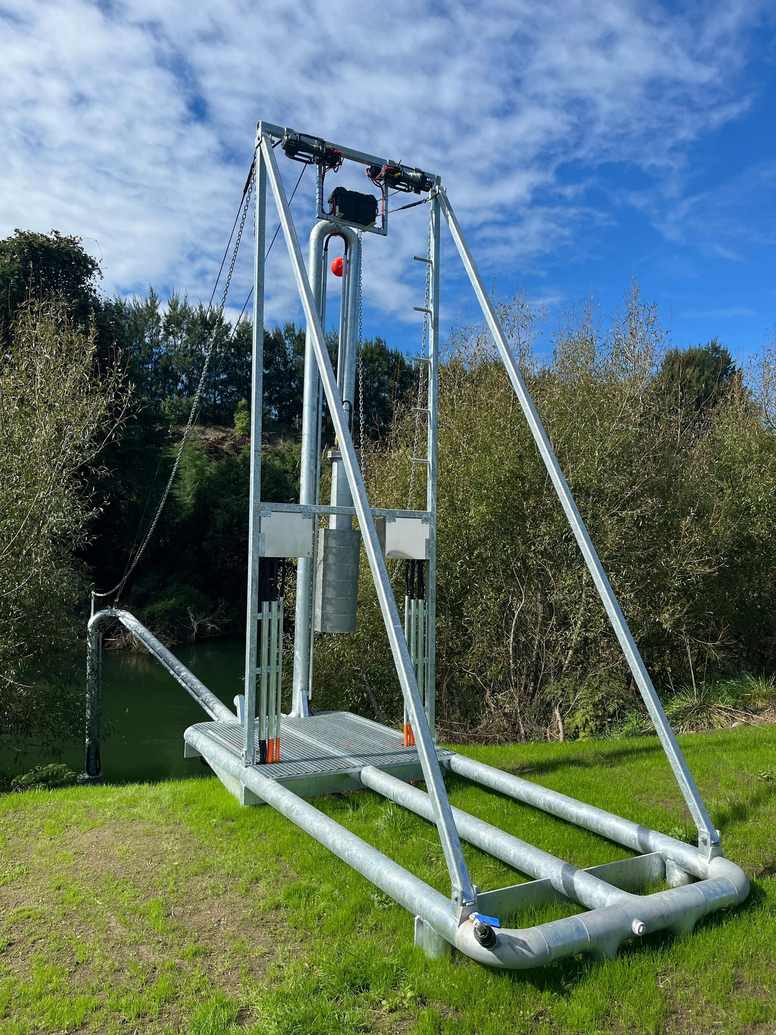 Rural water infrastructure on productive orchard land