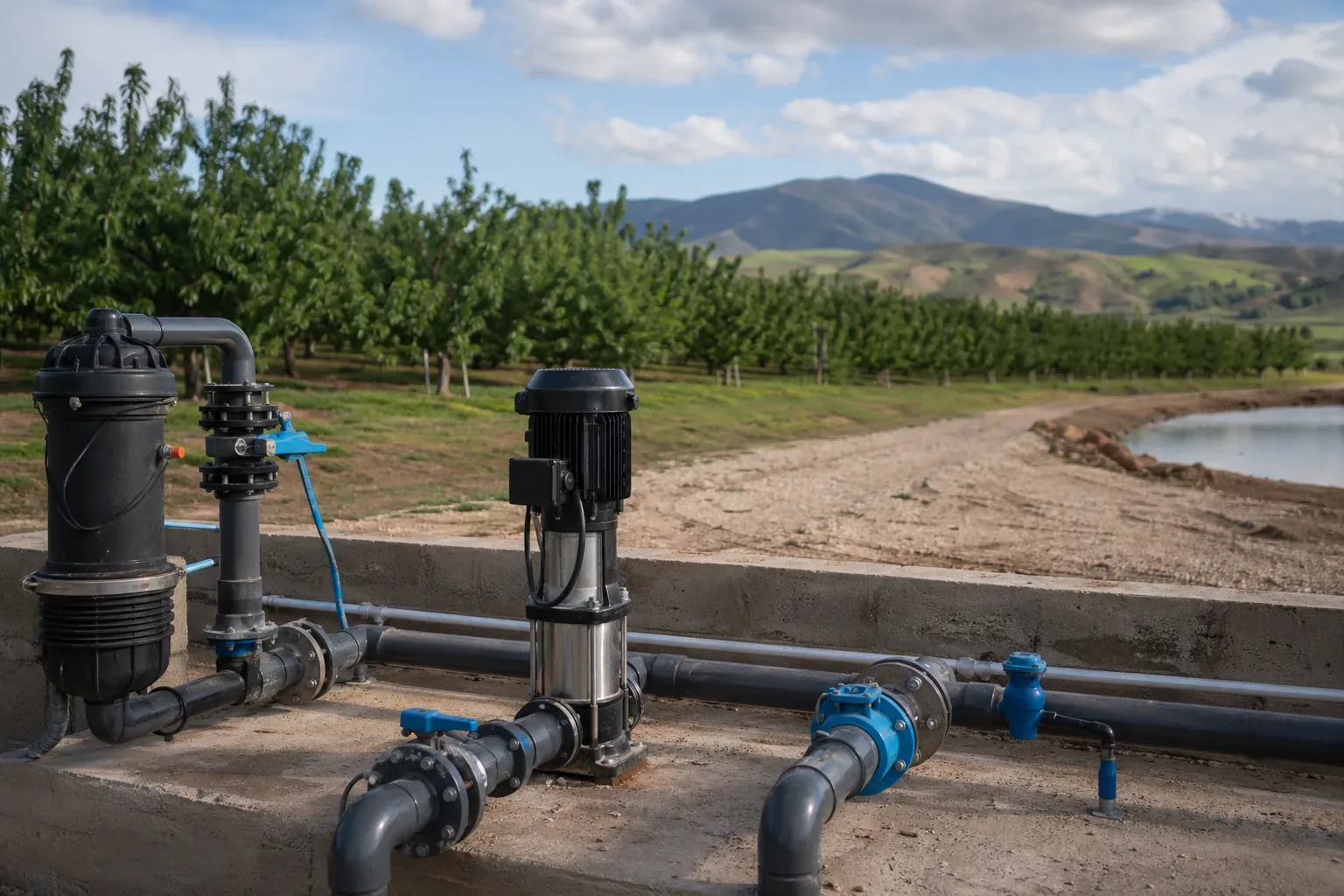 Practical rural water infrastructure with pipework and fittings